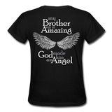 Brother Amazing Angel - Sister of an Angel Gildan Ultra Cotton Ladies T-Shirt - black