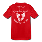 Dad Guardian Angel Kids' Premium T-Shirt (CK3549) - red