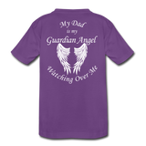 Dad Guardian Angel Kids' Premium T-Shirt (CK3549) - purple