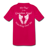Dad Guardian Angel Kids' Premium T-Shirt (CK3549) - dark pink