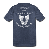 Dad Guardian Angel Kids' Premium T-Shirt (CK3549) - heather blue