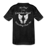 Dad Guardian Angel Kids' Premium T-Shirt (CK3549) - charcoal gray