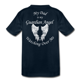 Dad Guardian Angel Kids' Premium T-Shirt (CK3549) - deep navy