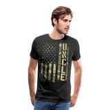 Camo Uncle American Flag Men's Premium T-Shirt - black