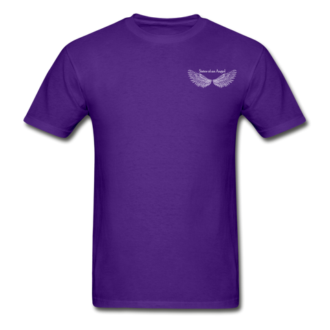 Brother Amazing Angel Sister of An Angel Gildan Ultra Cotton Adult T-Shirt - purple