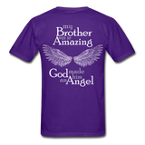 Brother Amazing Angel Sister of An Angel Gildan Ultra Cotton Adult T-Shirt - purple