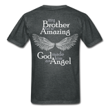 Brother Amazing Angel Sister of An Angel Gildan Ultra Cotton Adult T-Shirt - deep heather
