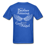 Brother Amazing Angel Sister of An Angel Gildan Ultra Cotton Adult T-Shirt - royal blue