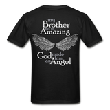 Brother Amazing Angel Sister of An Angel Gildan Ultra Cotton Adult T-Shirt - black