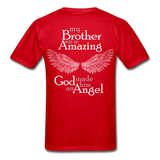 Brother Amazing Angel Sister of An Angel Gildan Ultra Cotton Adult T-Shirt - red