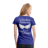 Grandson Guardian Angel Women’s Premium T-Shirt (CK1489) - royal blue