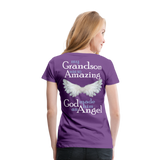 Grandson Guardian Angel Women’s Premium T-Shirt (CK1489) - purple