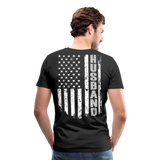 Husband American Flag Men's Premium T-Shirt (CK1905) - black