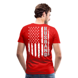 Husband American Flag Men's Premium T-Shirt (CK1905) - red