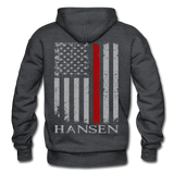 Hansen Firefighter Gildan Heavy Blend Adult Hoodie - charcoal gray