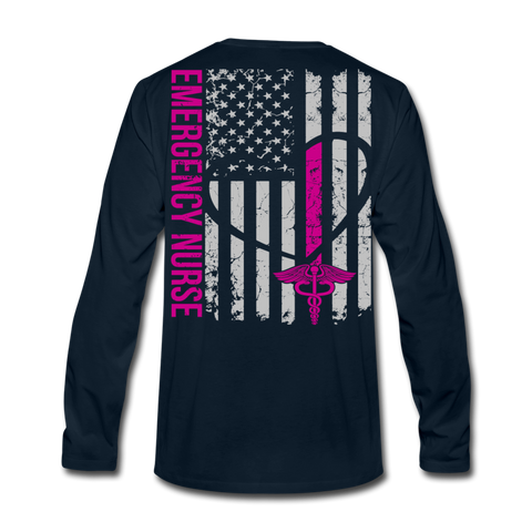 Stephanie RN Emergency Nurse Men's Premium Long Sleeve T-Shirt - deep navy