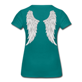 Angle Wings Women’s Premium T-Shirt - teal