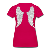 Angle Wings Women’s Premium T-Shirt - dark pink