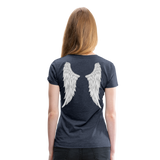 Angle Wings Women’s Premium T-Shirt - heather blue