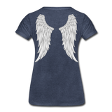 Angle Wings Women’s Premium T-Shirt - heather blue