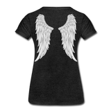 Angle Wings Women’s Premium T-Shirt - charcoal gray