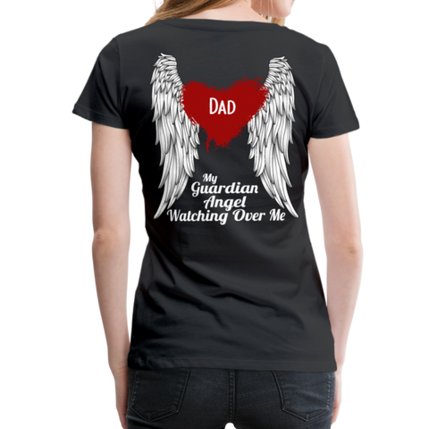 Dad My Guardian Angel Women’s Premium T-Shirt (CK4120) - black