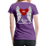 Dad My Guardian Angel Women’s Premium T-Shirt (CK4120) - purple