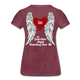 Dad My Guardian Angel Women’s Premium T-Shirt (CK4120) - heather burgundy