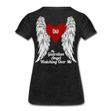 Dad My Guardian Angel Women’s Premium T-Shirt (CK4120) - charcoal gray