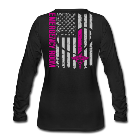 Kennedy  Women's Premium Long Sleeve T-Shirt - black