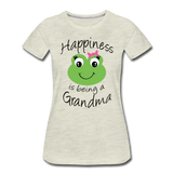 Happiness is being a Grandma Women’s Premium T-Shirt - heather oatmeal