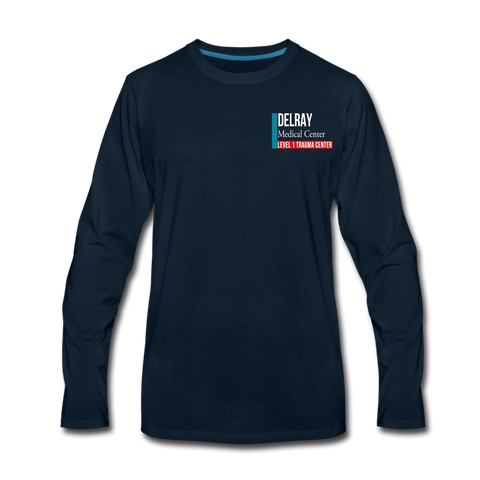 DELRAY Men's Premium Long Sleeve T-Shirt - deep navy