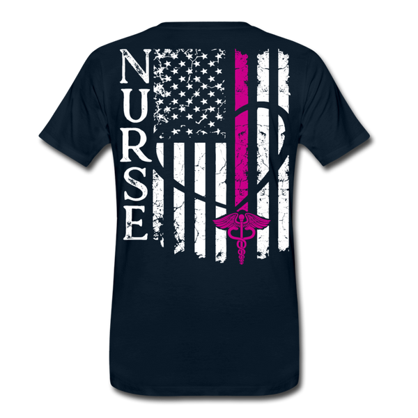 Nurse Flag Men's Premium T-Shirt (CK3903) - deep navy