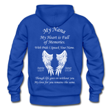 Custom Nana Angel Sunrise: 1/22/37 -- Sunset: 1/17/20 Gildan Heavy Blend Adult Hoodie - royal blue