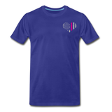 Nurse Flag - Heart Flag Front Men's Premium T-Shirt (CK1818) Updated - royal blue