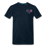 Nurse Flag - Heart Flag Front Men's Premium T-Shirt (CK1818) Updated - deep navy