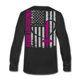 Hailey ER Nurse Flag Men's Premium Long Sleeve T-Shirt - black