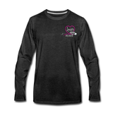 Lauren, RN, BSN ER Nurse Flag Men's Premium Long Sleeve T-Shirt Updated - charcoal gray