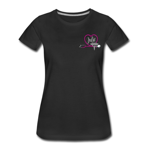 Julie Nurse Flag Women’s Premium T-Shirt JB - black