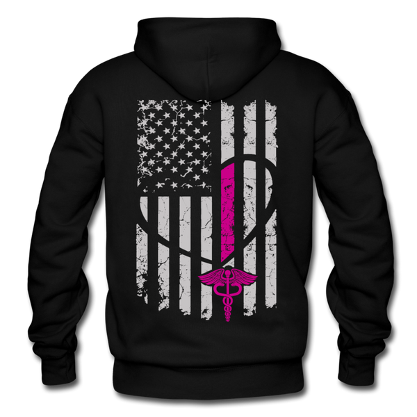 Nurse Flag Gildan Heavy Blend Adult Hoodie (CK1311) - black