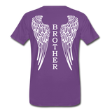 Brother Angel Wings Men's Premium T-Shirt - No Dates - purple