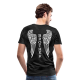 Brother Angel Wings Men's Premium T-Shirt - No Dates - charcoal gray