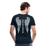 Brother Angel Wings Men's Premium T-Shirt - No Dates - deep navy