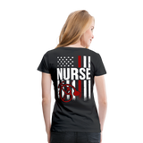 Nurse Flag Women’s Premium T-Shirt (CK4201) - black
