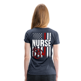 Nurse Flag Women’s Premium T-Shirt (CK4201) - heather blue
