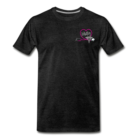 Whitley Emergency Nurse Flag Men's Premium T-Shirt - charcoal gray