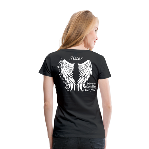 Sister Guardian Angel Women’s Premium T-Shirt (CK1484) - black