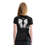 Sister Guardian Angel Women’s Premium T-Shirt (CK1484) - charcoal gray