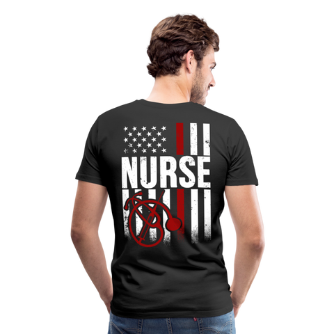 Nurse Flag Men's Premium T-Shirt (CK4201) - black