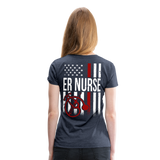 ER Nurse Flag Women’s Premium T-Shirt (CK4202) - heather blue